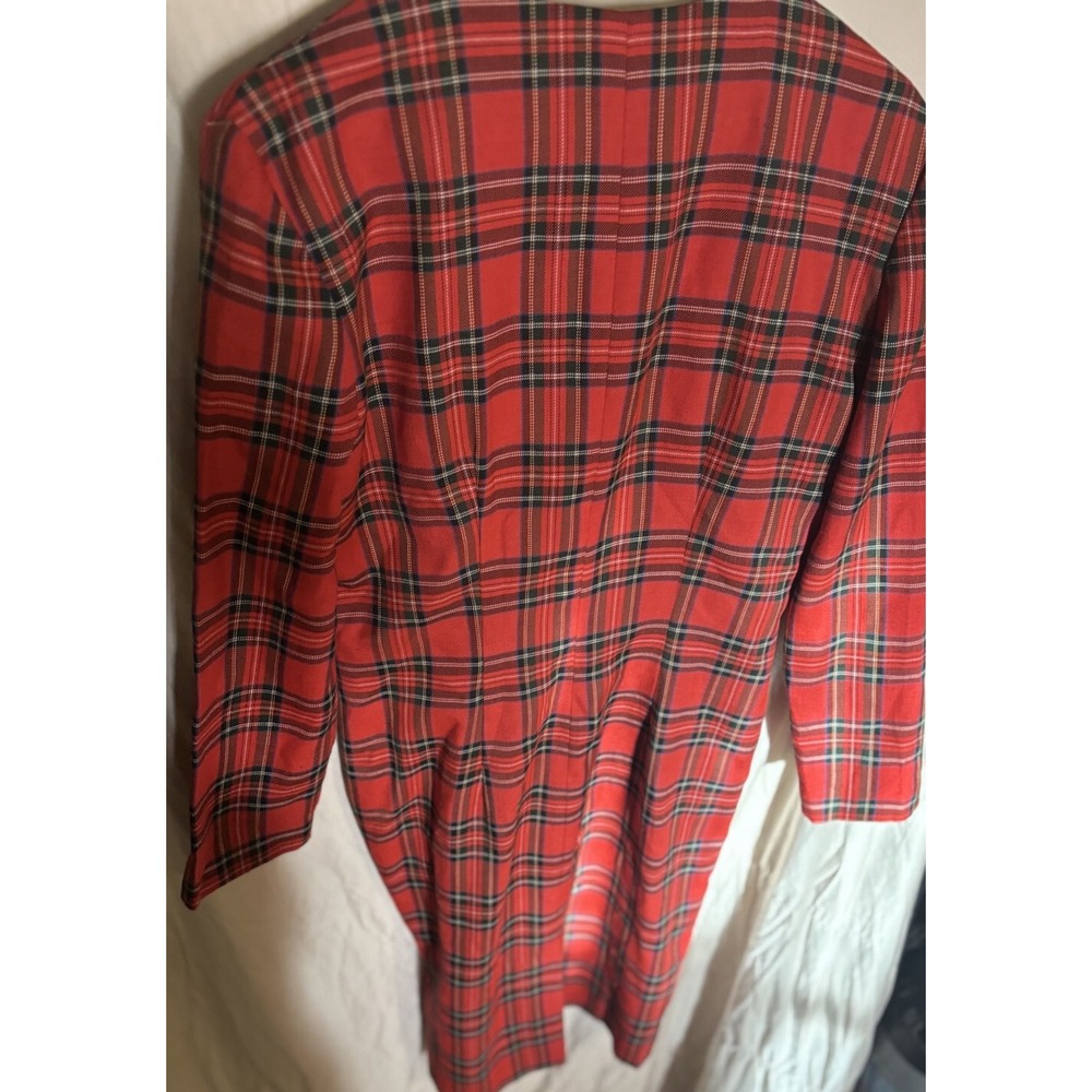 Vintage Dress Womens 12 Tartan Plaid Western country Santa Fe by Jim Tremblay - Picture 2 of 10